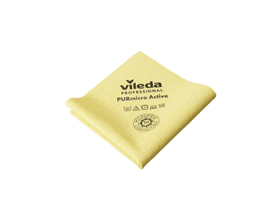 LAVETTE TISSEE PURMICRO 38X35CM JAUNE VILEDA X5