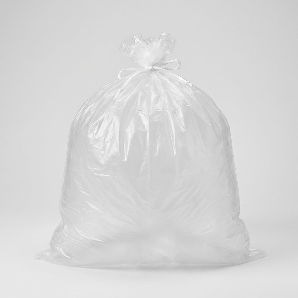 SAC POUBELLE 50L BASSE DENSITE DECHETS LEGERS TRANSPARENT X500