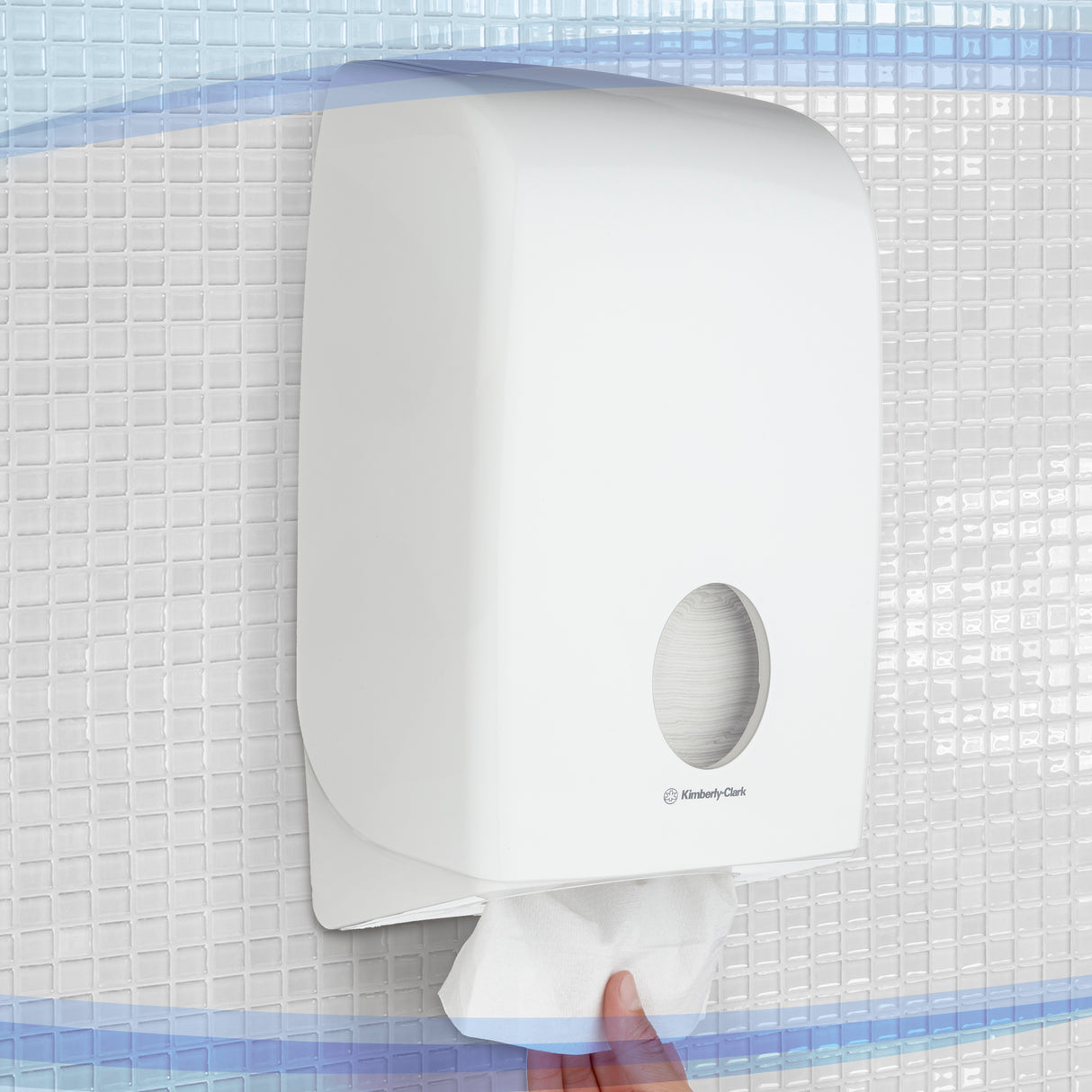 DISTRIBUTEUR D’ESSUIE-MAINS PLIÉS AQUARIUS BLANC