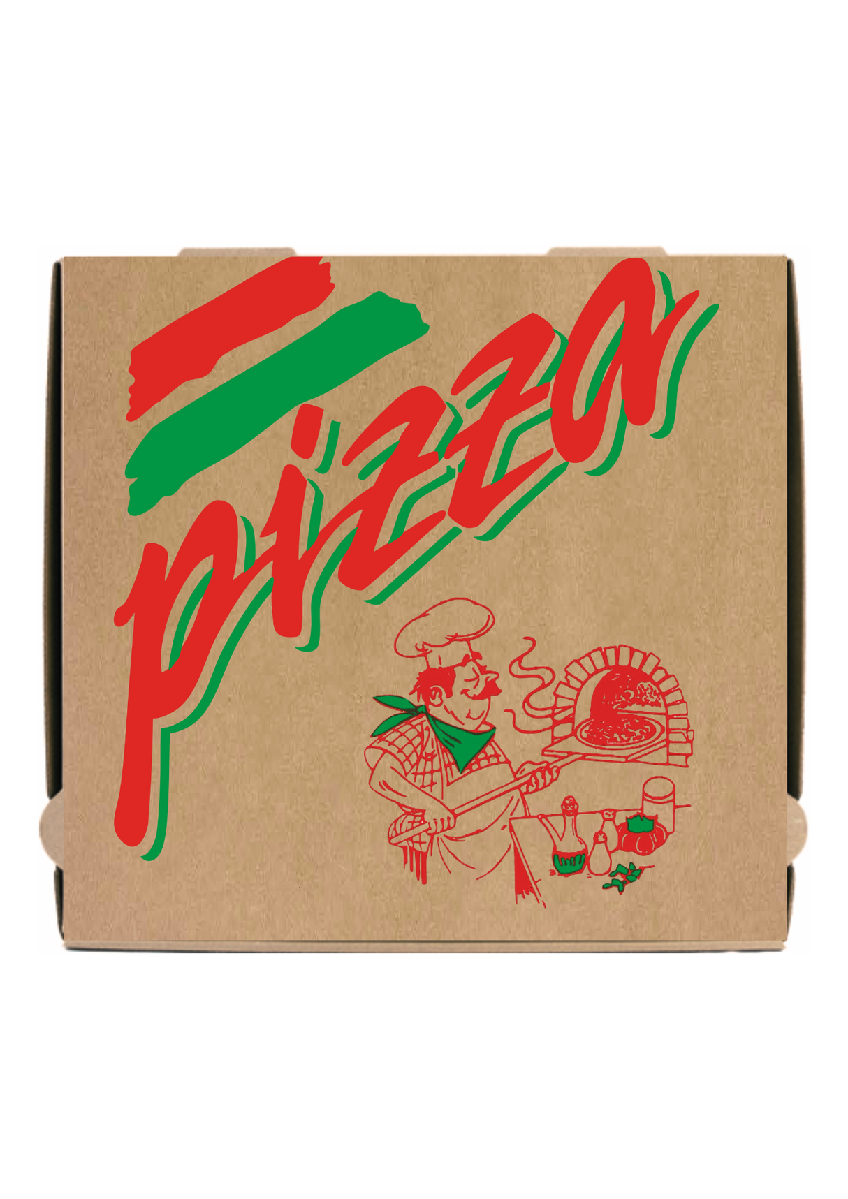BOITE PIZZA CARTON 33X33X3,5CM BRUN X100