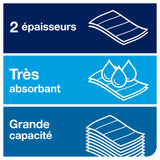ESSUIE-MAINS PLIÉS EN M TORK® PREMIUM H2 BLANC 34X21.2CM 110 FORMATS 2 PLIS ECOLABEL X21