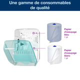 DISTRIBUTEUR D’ESSUIE-MAINS ROULEAUX TORK® W6 BLANC & BLEU
