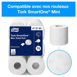 DISTRIBUTEUR DE PAPIER TOILETTE À DÉVIDAGE CENTRAL TORK SMARTONE® T9 MINI NOIR