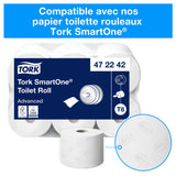 DISTRIBUTEUR DE PAPIER TOILETTE À DÉVIDAGE CENTRAL TORK SMARTONE® T8 BLANC