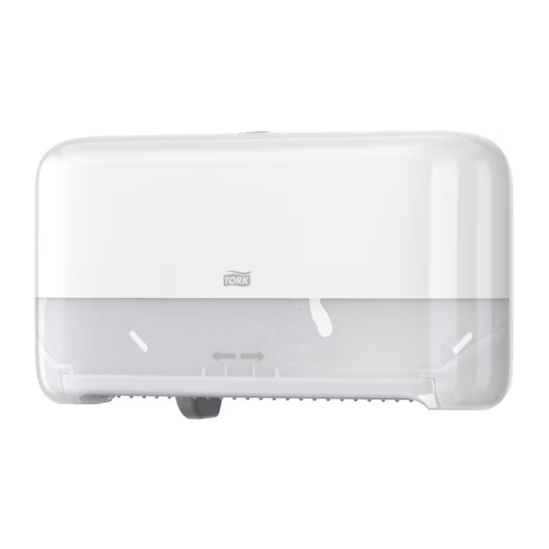 DISTRIBUTEUR DE PAPIER TOILETTE DOUBLE PETIT ROULEAU TORK OPTISERVE® T7 BLANC