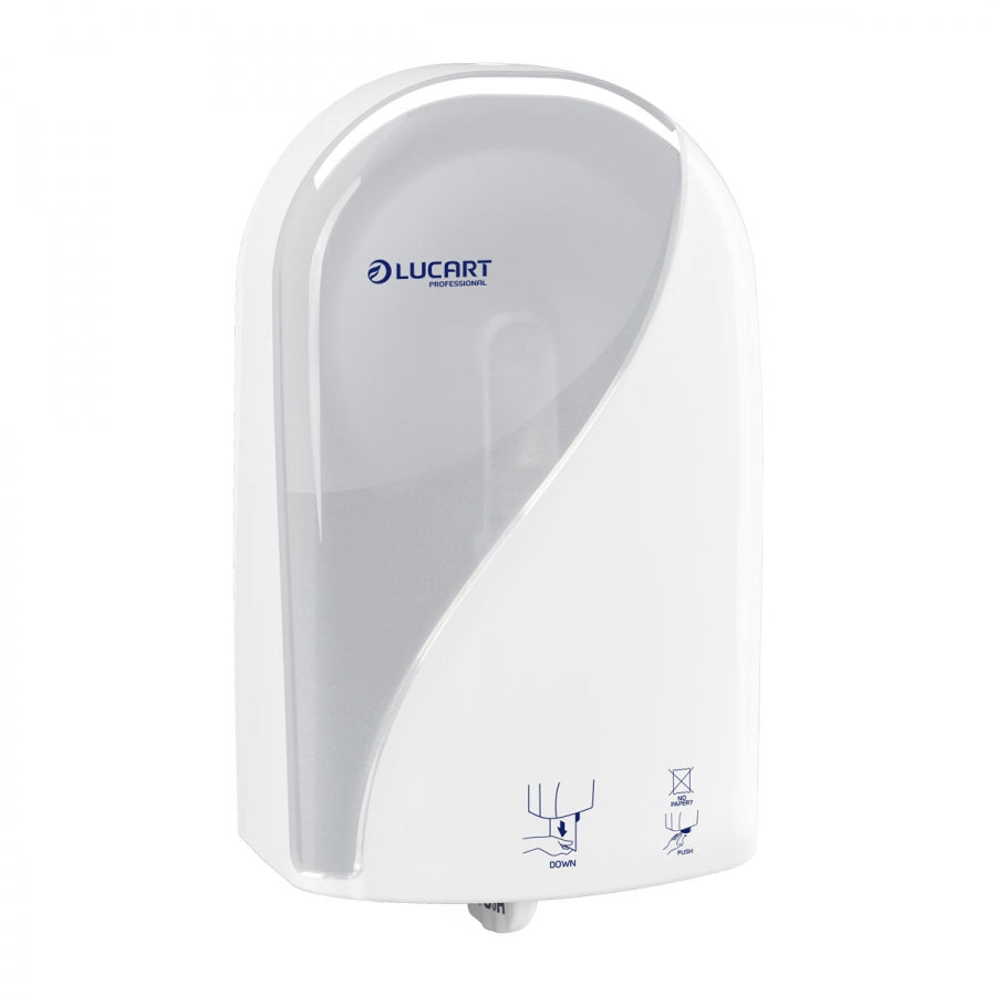 DISTRIBUTEUR DE PAPIER TOILETTE À DÉCOUPE AUTOMATIQUE MAXI JUMBO IDENTITY BLANC