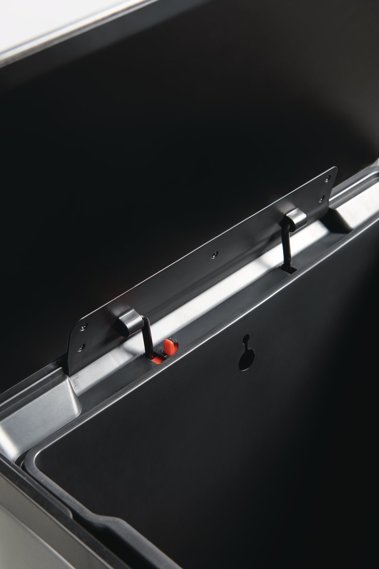 POUBELLE 45L ELITE CHARBON A PEDALE INOX