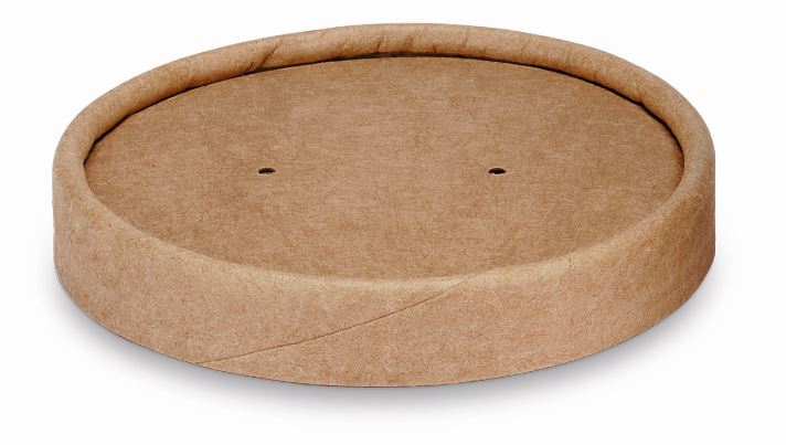 COUVERCLE CARTON/PE MARRON POUR POT À SOUPE 350ML X500