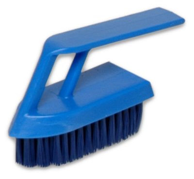 BROSSE A ONGLES ALIMENTAIRE 13CM AVEC POIGNEE FIBRE SOUPLE BLEU
