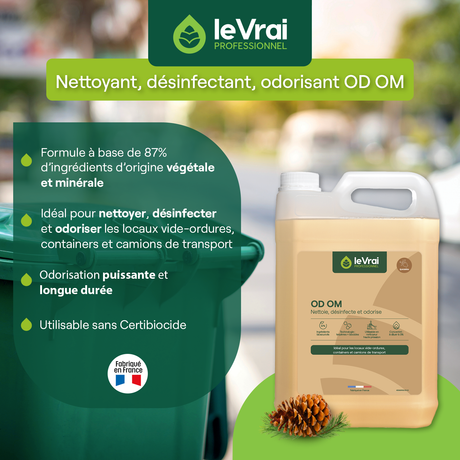 DESINFECTANT MATERIEL ET LOCAUX DECHETS ODOM LE VRAI PROFESSIONNEL 5L