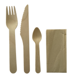 KIT COUVERTS BOIS CIRÉ 4 EN 1 X500