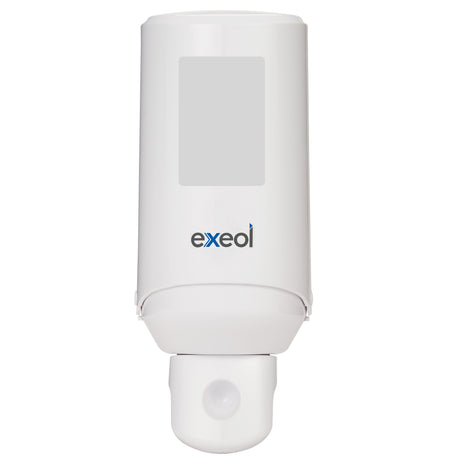 DISTRIBUTEUR MANUEL SAVON GEL HYDROALCOOLIQUE AIRLESS EXEOL BLANC 1L