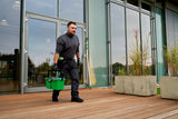 SEAU 12L RECTANGULAIRE VERT AVEC COMPARTIMENT PORTE OUTILS