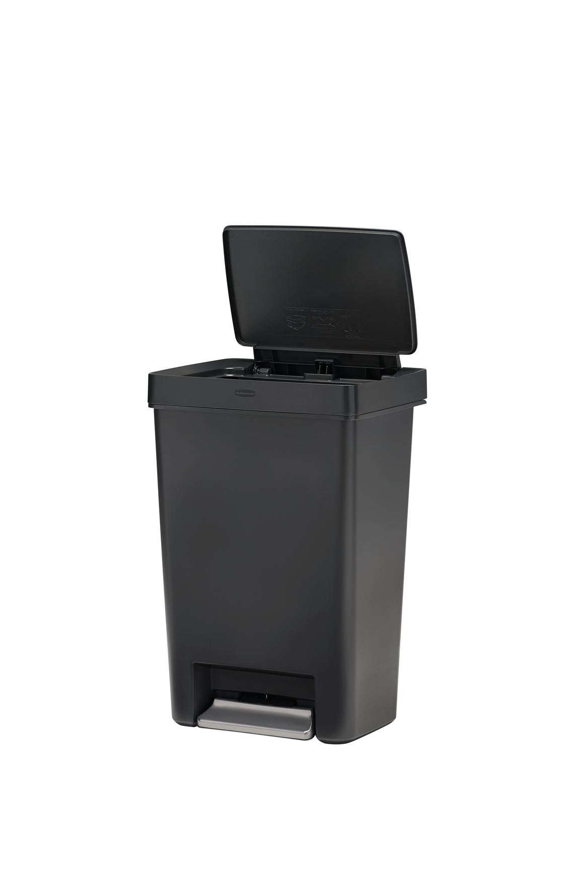 POUBELLE 46L CHARBON À PÉDALE INOX RUBBERMAID
