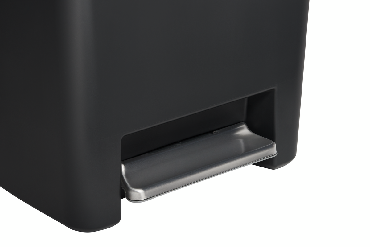 POUBELLE 46L CHARBON À PÉDALE INOX RUBBERMAID
