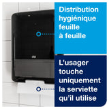 DISTRIBUTEUR D’ESSUIE-MAINS PLIÉS TORK® H3 NOIR