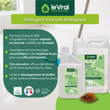 DETERGENT SOLS ET MULTI SURFACES CONCENTRE ECOLABEL LE VRAI PROFESSIONNEL 1L DOSEUR
