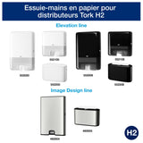 ESSUIE-MAINS PLIÉS EN M TORK® PREMIUM H2 BLANC 34X21.2CM 110 FORMATS 2 PLIS ECOLABEL X21