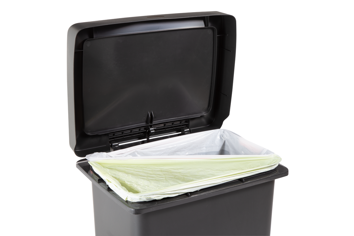 POUBELLE TRI 71L PÉDALE SIMPLE OU DOUBLE FLUX CHARCOAL