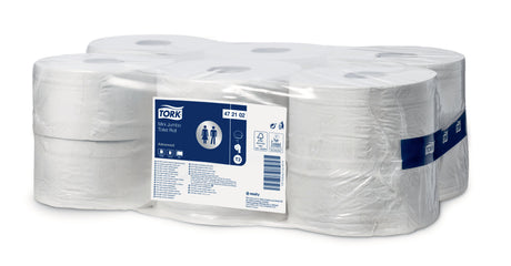 PAPIER TOILETTE MINI JUMBO TORK® ADVANCED T2 BLANC 180M 2 PLIS ECOLABEL X12