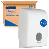 DISTRIBUTEUR D’ESSUIE-MAINS PLIÉS AQUARIUS BLANC